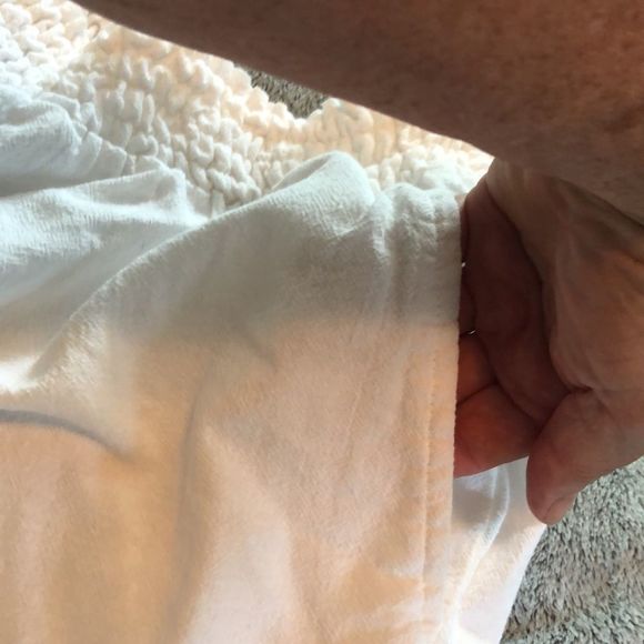 High Rise Wide Leg Pants White Size XXL Beach cover up/ PJ's /100% Cotton - Picture 7 of 14